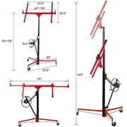 CASEMIOL LEM-72 Drywall Lift, 11FT, 150 LBS UOM Sturdy Welded Steel