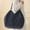 Navy, variant on Bxaolu Reusable Grocery Bags, Large Shopping Bags, Colorful Heavy Duty Tote Bag with Handle, Washable Foldable Beach Bag