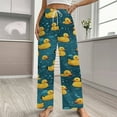 thumbnail image 2 of Bunch of Rubber Ducks Pajamas For Women Loose Retro Night Pajama Pants Comfortable Sleepwear Bottoms Homewear, 2 of 6