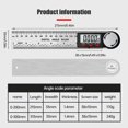 thumbnail image 7 of Digital Display Angle Ruler,2-In-1  Ruler & Digital Angle Finder Protractor, (Stainless Steel-300MM), 7 of 7