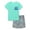Mint/Gray Games (Tee & Shorts), variant on Beezizac Boys Summer Pajama Set, 2-Piece Fun VR Controller PJs - Short Sleeves & Shorts Soft Sleepwear Size 10