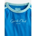 thumbnail image 2 of Wonder Nation Girls Sporty Graphic Top with Short Sleeves, Sizes 4-18 & Plus, 2 of 3