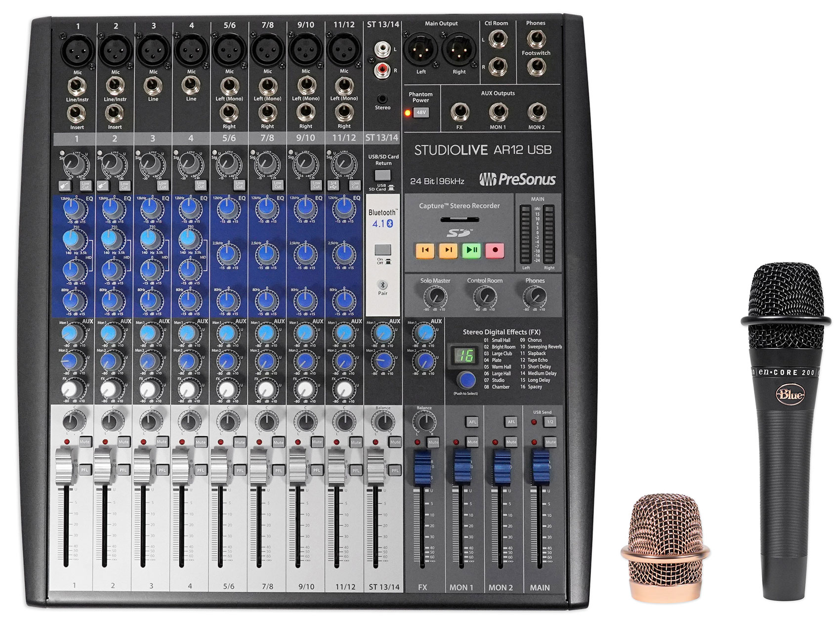 Presonus StudioLive AR12 USB Hybrid Live Sound/Studio Recording Mixer