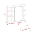 thumbnail image 2 of Roma Mirrored Medicine Cabinet, Six External Shelves, Three Inerior Shelves, 2 of 7