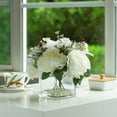 thumbnail image 3 of ENOVA FLORAL Artificial Flower Arrangement with Vase,Mixed Artificial Silk Peony Flower in Vase for Decoration Home Office, Wedding Centerpiece, 3 of 5
