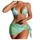 thumbnail image 4 of Traje de baño de mujer cómodo con estampado degradado teñido anudado con cordones y sobrefalda OAVQHLG3B Store lin121212, 4 of 4