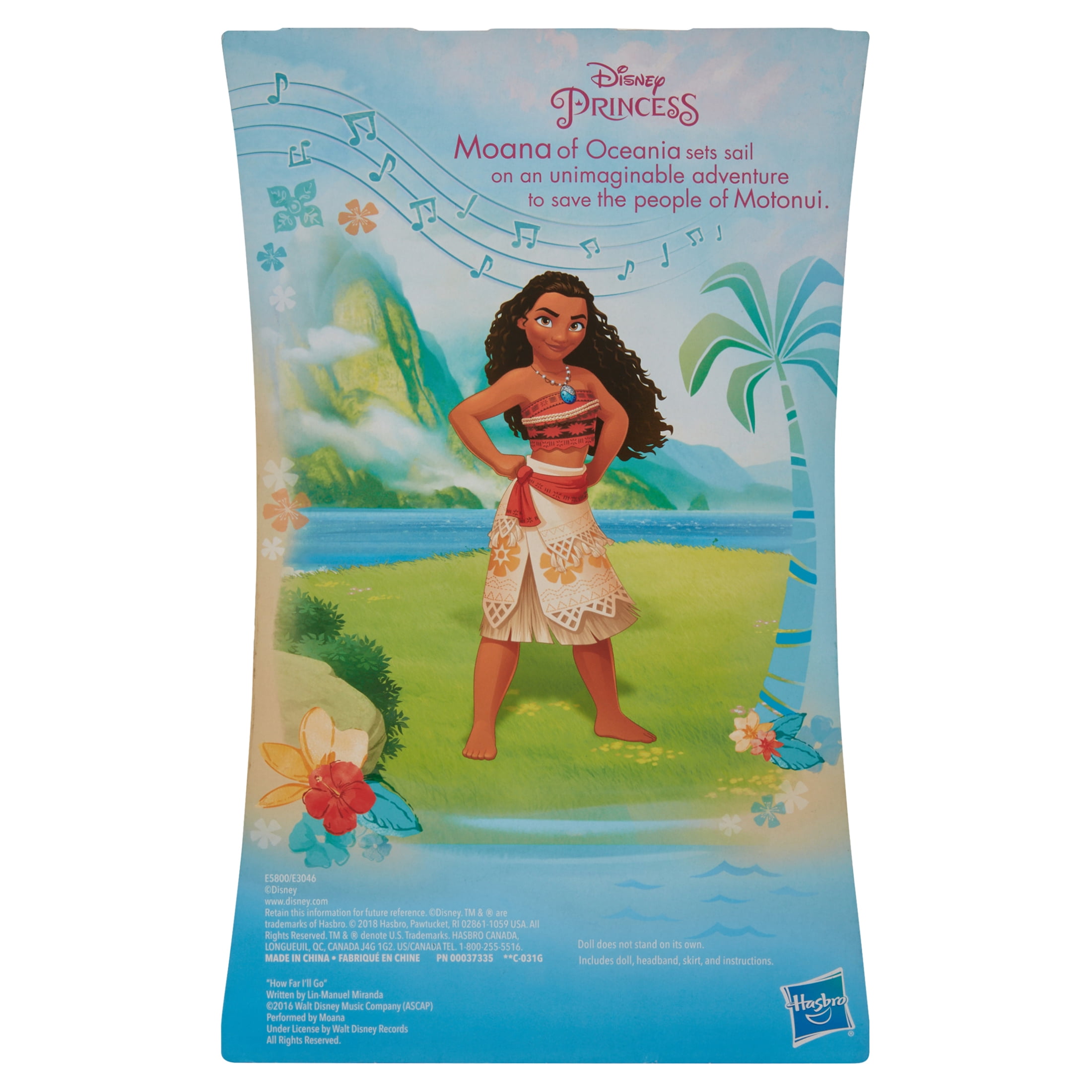 Disney Princess Musical Moana Doll with Necklace, Sings How Far I'll Go