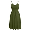 thumbnail image 7 of Summer Dresses for Women, Casual Summer Dresses for Women,Trendy Casual Women's Dress for Summer V-neck Design with Lace-up Detail Elegant Knee-length Style for Versatile Outfits, 7 of 7