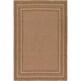 thumbnail image 1 of Unique Loom Outdoor Border Solid Tonal Rug 7' x 10' Rectangle Brown/Light Brown, 1 of 1