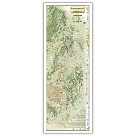 National Geographic Continental Divide Trail Map, In Gift Box, 18" x 48"