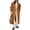 Brown, variant on Women Casual Long Trench Coat with Lapel Collar Solid Color Double Breasted Loose Fit with Belt