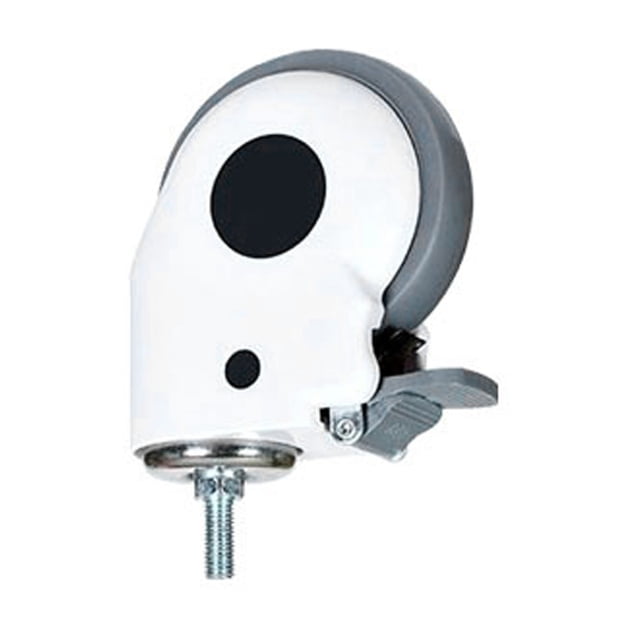Premium 5-Inch Heavy-Duty Swivel Caster with Brake - TPR Rubber Wheel for Quiet, Smooth Rolling | 360-Degree Rotation, Floor-Safe Design | Easy Installation on Trolleys/Carts | High Carbon Steel