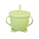 thumbnail image 1 of 2025 Vaso con pajita de silicona antiderrame para dos orejas, 1 unidad, vaso portátil con tapa y pajita para alimentos, a prueba de fugas, para viajes, picnics y uso diario, 1 of 3
