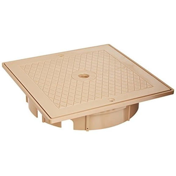 Molded Products 25538-909-000 Square Skimmer Cover & Collar, Tan