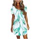 thumbnail image 1 of Mini Vestido de Verano Color Sólido Cuello en V Manga Corta Vestido de Becerro Medio, Vestido Corto de Verano, 1 of 5