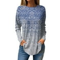 thumbnail image 2 of Women's Tunics Crew Neck Long Sleeve Blouses for Women Fall Graphic Tunic Top for Women Long Sleeve Womens Tops Fall 2023 Dress Tops for Women for Women 2023, 2 of 6
