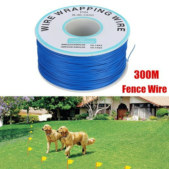 Opvise 300m Underground Electric Shock Pet Dog Fence System Boundary Coil Wire Cable Blue