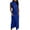 Blue, variant on Hinvhai Women's Sleeveless Bodycon Maxi Dress Clearance Mock Neck Ruched Side Slit Long Tank Dress Black M(M)