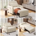 thumbnail image 4 of Noelse Convertible Chair Bed, 3-in-1 Sleeper Chair Bed with 3 levels Adjustable Backrest for Living Room Bedroom Apartment Small Space, Beige, 4 of 8