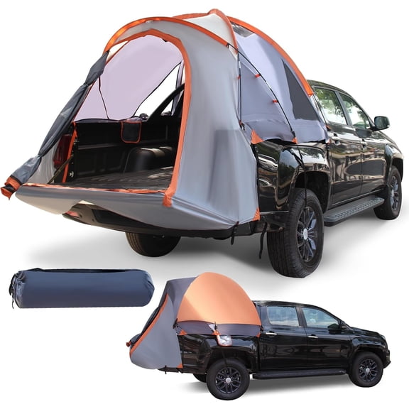Chenshuoo 6.5 FT Pickup Truck Tent, 2-Person Removable Rainfly, Carry Bag, Sky View Vent, PU 2000 MM Waterproof, Double-Layer, Mid Size for 5–6.5 ft Truck Beds