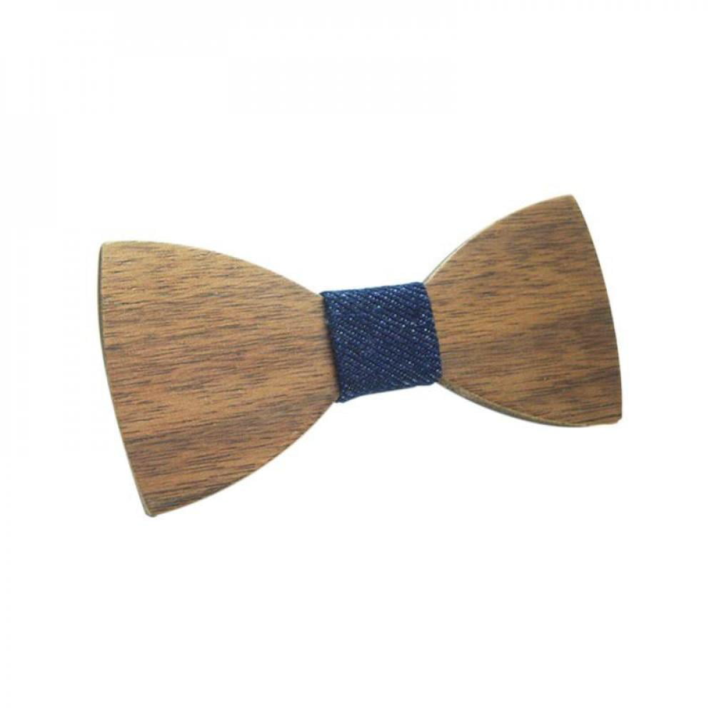 Clear leather Handmade bow tie Wood Men wooden wedding 
