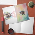 thumbnail image 4 of Happy Easter Bloodhound with Bunny Ear Headband and Flowers 7x5in Folded Greeting Card Dog Lover Single Note Card with Envelope - 13001, 4 of 5