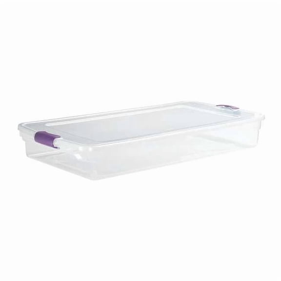 Zoro Select Storage Tote,Polypropylene,Clear,60 qt. 3470GRPRCL.04