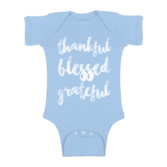 Awkward Styles Happy Thanksgiving Baby Bodysuit Thankful Blessed Grateful Romper