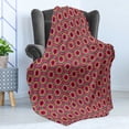 thumbnail image 4 of Abstract Soft Flannel Fleece Blanket, Caleidoscope Inspired Design of Repetitive Funky Colorful Continuing Elements, Cozy Plush for Indoor and Outdoor Use, 70" x 90", Hot Pink Orange, by Ambesonne, 4 of 5