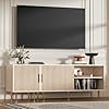 Combined Modern TV Stand For 55/60/66Inch TV,Small Entertainment Center With Adjustable Shelf,TV Media Stand With Storage Cabinet, TV Console With Gold Legs For Living Room,Bedroom,Oak