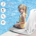 thumbnail image 3 of Foldable Adult Pool Seat Portable Poolside Chair Stadium Seats with Back Support for Poolside Tailgating Beach Camping Picnic Chair Indoor Outdoor, White, 3 of 8