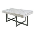thumbnail image 3 of Furniture of America Ariadne 2-Drawer Wood Gray and Gun Metal Coffee Table, 3 of 11