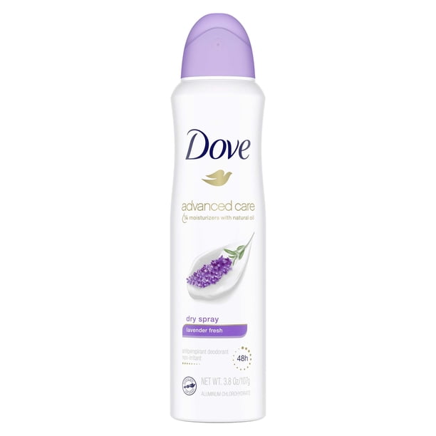 Dove Advanced Care Dry Spray Antiperspirant Deodorant Lavender Fresh, 3