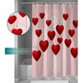 thumbnail image 5 of Valentine''s Day Shower Curtain Set, Love Heart Bath Shower Curtain with Hooks Waterproof Fabric Shower Curtains for Bathroom Romantic Valentines Holiday Decorations Red Pink Romantic 72x84 Inch, 5 of 5