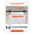 thumbnail image 5 of Sliding Barn Door with Hardware Kit 36x84 Inch MDF PVC White, 5 of 7
