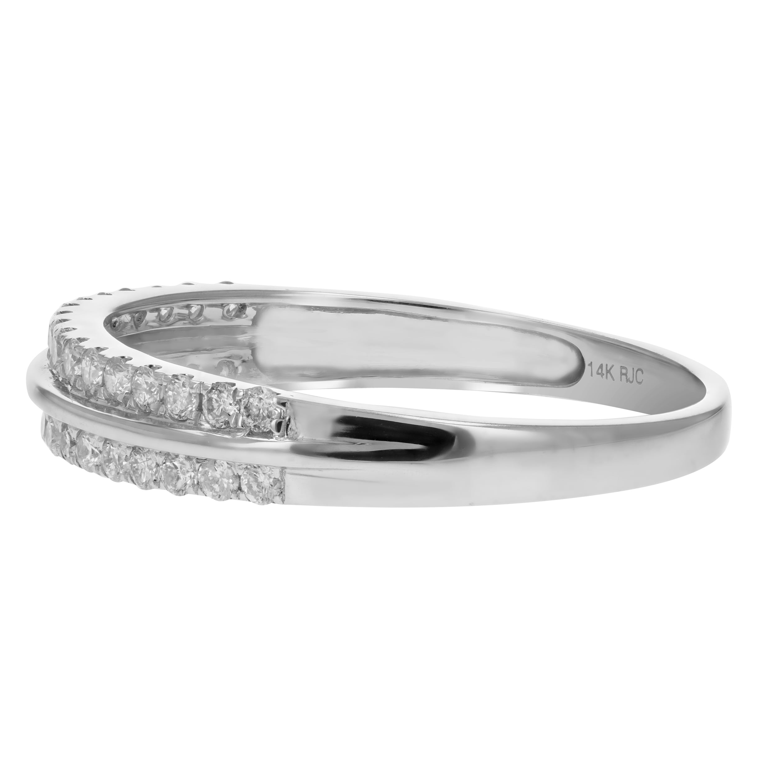 Vir Jewels 1/3 CTTW Certified I1-I2 Diamond Wedding Band 14K White 