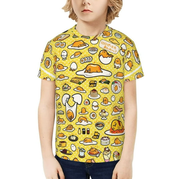 Gudetama Kids T-Shirt 3d Printed Graphic T-Shirts Boys And Girls Short Sleeve Shirts For Youth Kids X-Small