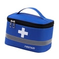 thumbnail image 4 of Botiquín de primeros auxilios vacío, bolsa de almacenamiento de emergencia con asa, bolsa médica, estuche para M Azul, 4 of 9