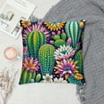 thumbnail image 2 of COMIO  Cactus Farmhouse Throw Pillow Covers Green Plants Succulent Flowers Watercolor Spring Lumbar Decorative Throw Cushion Cover Pillowcases for Bed Sofa Oblong White, 2 of 5