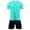 Green, variant on Virmaxy Stripe Soccer Jersey and Shorts 2 Piece Set Breathable V Neck Athletic Uniform for Youth Training Match and Practice for 3-13 Years