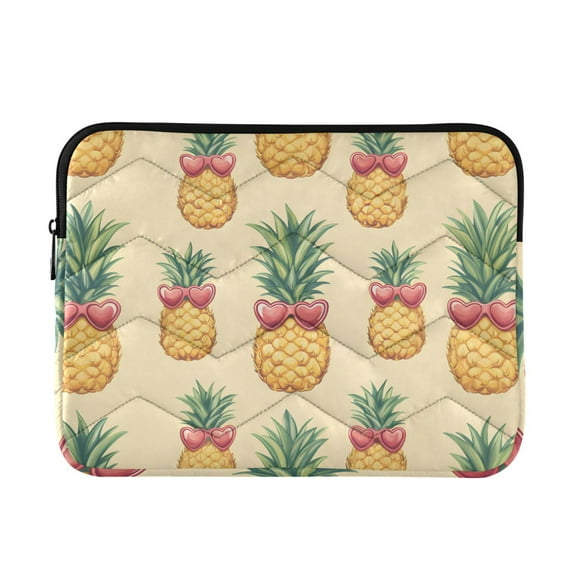FORMRS 13-13.3 inch Laptop Sleeve Case Soft Carrying Quilted Computer Bag Cover, Sunshine Pineapples