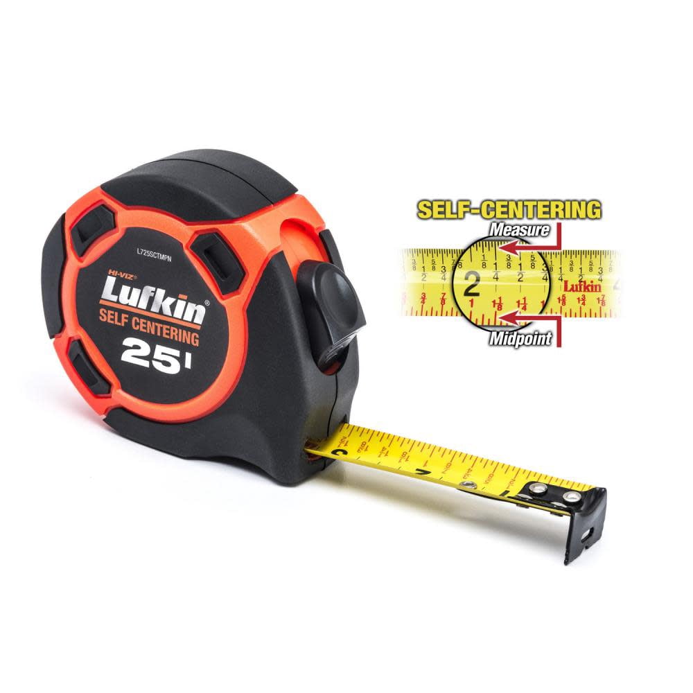 L725SCTMPN Self-Centering Tape Measure, 1-In. x 25-Ft. - Quantity 1