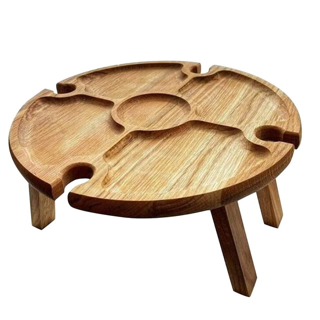 Advancent de pícnic plegable de para vino al aire libre con soporte de vidrio 2 en 1, estante para copas de vino, plegable de pícnic Kits de desorden para acampar 30*16 CM Advancent OD001451-01B