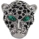 thumbnail image 1 of Broche con cabeza de leopardo manchado YONGSHENG Accesorio animal de moda con cristal de diamantes de imitación Plata, 1 of 4
