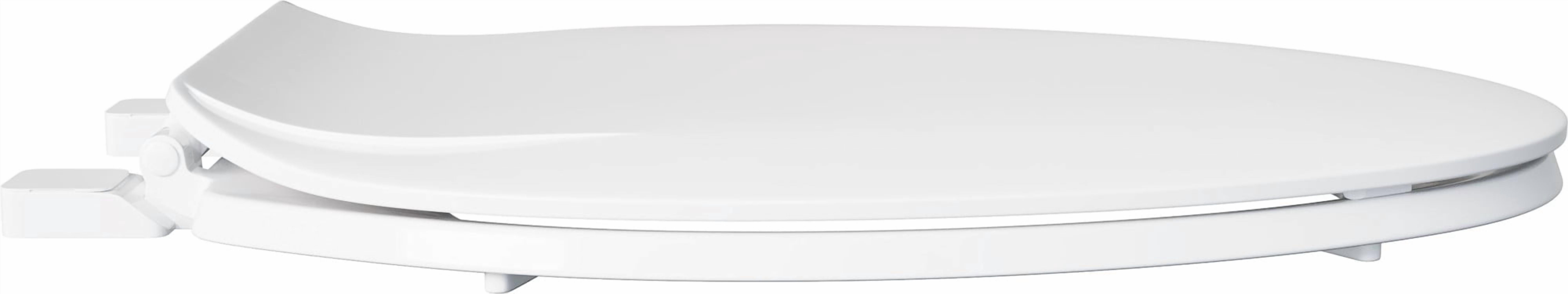 Elongated Closed Front Plastic Toilet Seat with Cover in Buiscuit