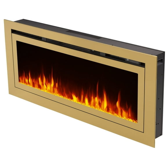 The Sideline Deluxe Gold by Touchstone Smart Electric Fireplace - 50.375" x 21.5" x 5.5"