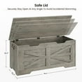 thumbnail image 3 of Kojooin Coffre de Rangement, Banc de Rangement avec Charnière de Sécurité, Coffre de Rangement en Bois, Coffre de Rangement à Couvercle Rabattable pour Couvertures, Banc de Rangement pour Entrée, Salon, Chambre, 3 of 10