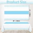 thumbnail image 2 of 4 Pack White and Blue Tablecloths - 86.6"x51.2" Rectangular Blue Table Cover for Weddings Birthdays First Communion Baby Showers Graduation, 2 of 7