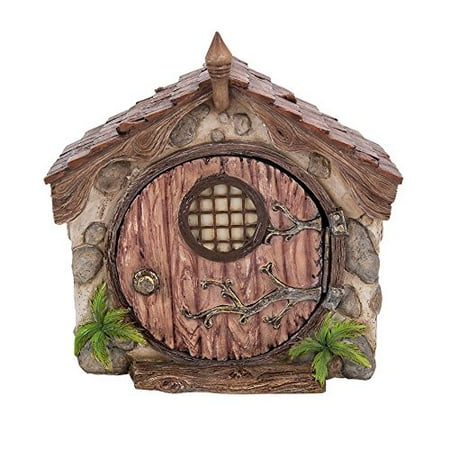 Enchantment Unicorn Figurine Miniature Fairy Garden of Enchantment Fairy Dome Cottage with Door Figurine Display 5.25 Inches ()