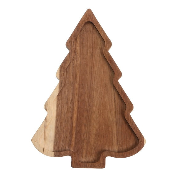 WEUVEB Wooden Christmas Tree Serving Board - Unique Holiday Party Table Dish, Wood, 1 Set for Festive Entertaining